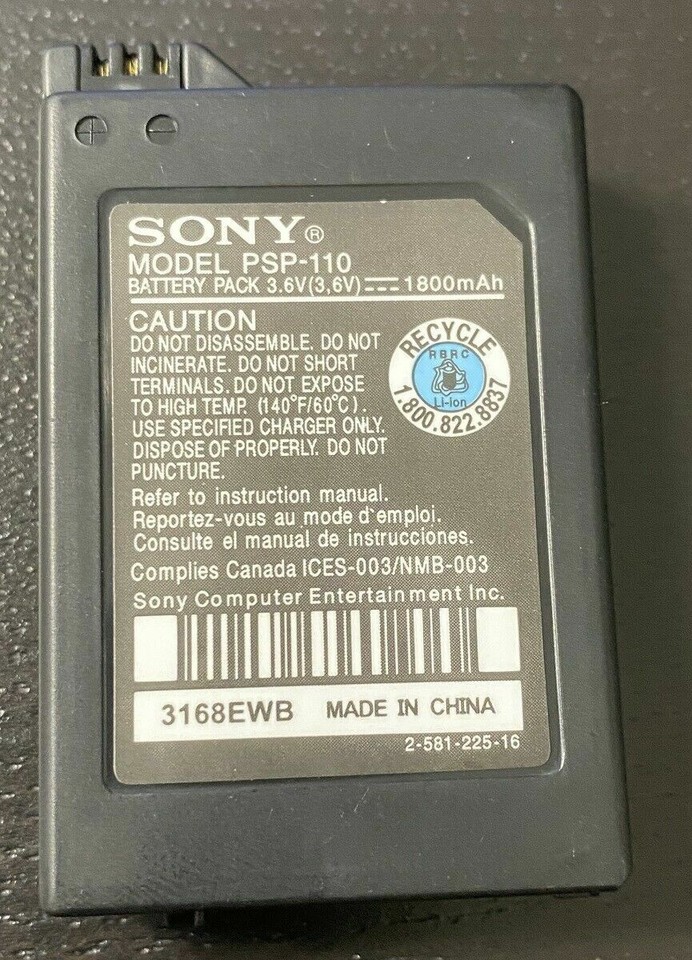 New OEM Original Sony PSP Replacement Battery PSP110 PSP1000 PSP1001
