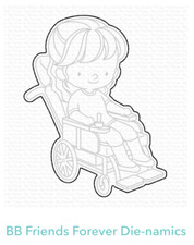 My Favorite Things Dies and Stamps Set "Friends Forever" Wheel Chair - New
