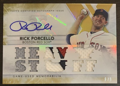 Rick PORCELLO 2015 Topps Triple Threads Patch Jsy Relic AUTO #TTAR-RP2 8/9 