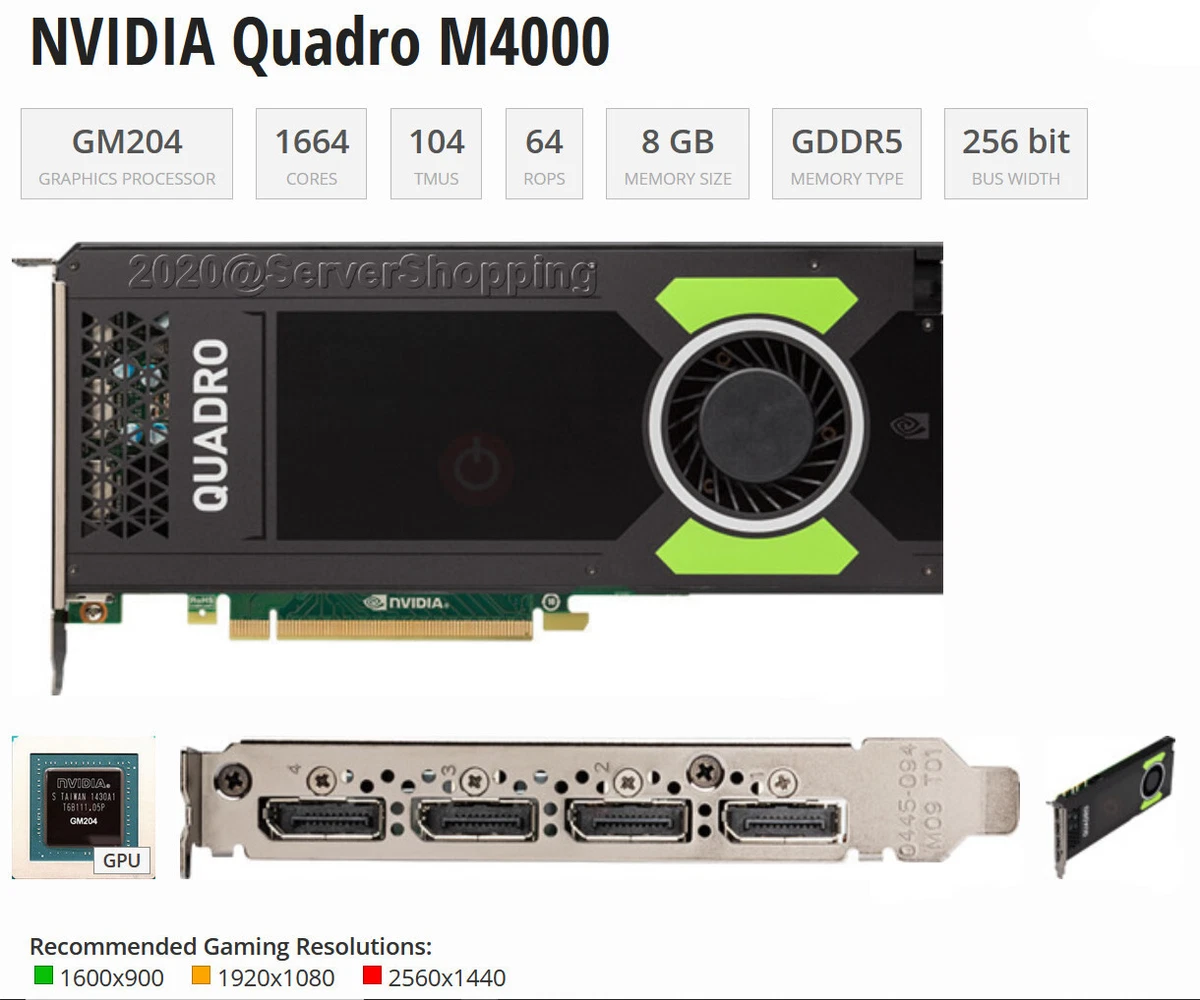 Nvidia quadro m4000 sale