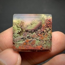 Scenic Moss Agate Cabochon 22x21x4mm High Quality 22.5 ct