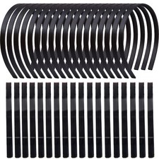36 Pcs Black Plastic Headbands 9 mm Thin Hard Hair Bands with Teeth for DIY