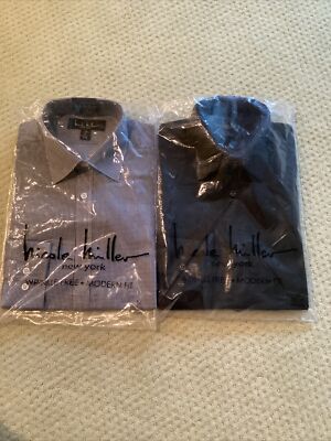 nicole miller dress shirts Nicole Miller Men's Slim Fit Dress Shirt