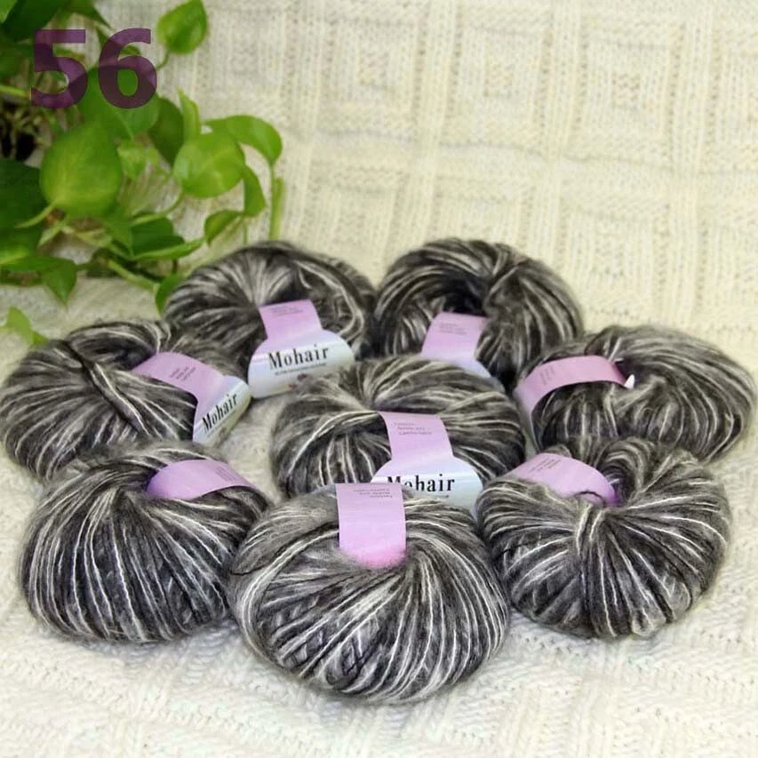 Venta Nuevo 8 BolasX25g Cálido Mohair Suéter Envolvente Mantón Tejido a Mano Hilo de Ganchillo 56 Foto 2 de 4