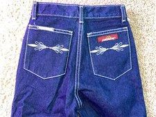 VTG 80S GIRLS 6 22 X 30 NEW WAVE JORDACHE DARK DENIM FASHION DISCO RETRO JEANS