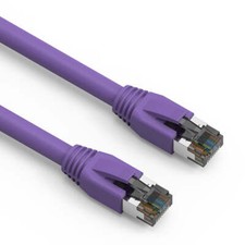 5Ft CAT8 S/FTP Ethernet Network Cable Purple 24AWG
