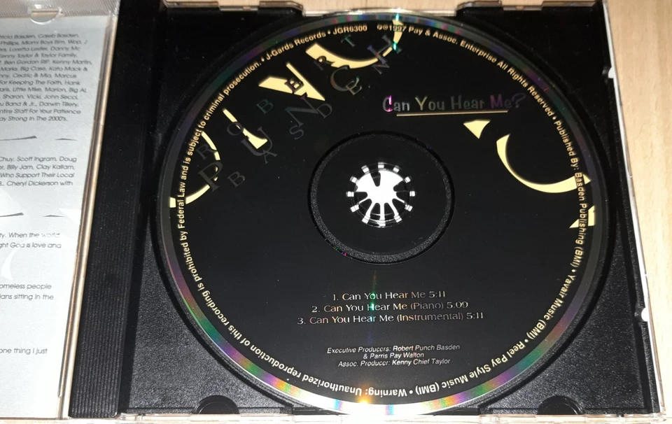 ROBERT PUNCH BASDEN - Can You Hear Me - CD Single Indie R&B Rnb 1997 MARVIN GAYE - Bild 4 von 4