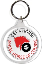 Wheel Horse Farm Garden Get A Horse Keychain Keyring yard lawn mower