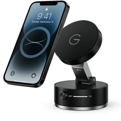 Magnetic Car Phone Holder 360° Rotating Mount for Rearview Mirror Dashboard