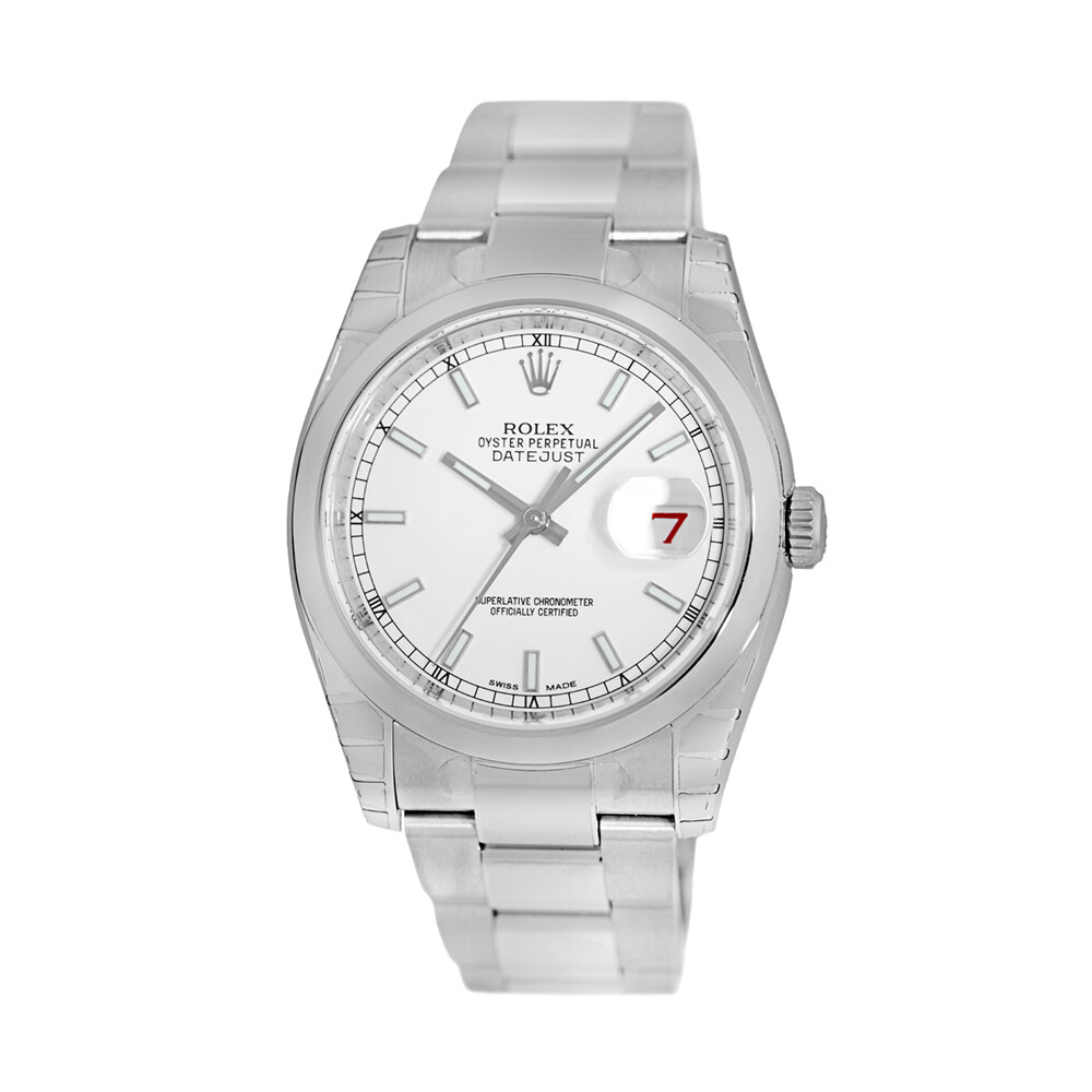 ROLEX Stainless Steel 36mm Datejust 116200 WhiteDial Box Lifetime