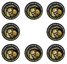 8-200x Einkaufswagen Sticker 4cm Papier-Aufkleber Der größte Lump der Denunziant