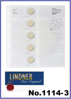 Lindner 1114-3-2 EURO Printed Page Saarland 2025 German States Album