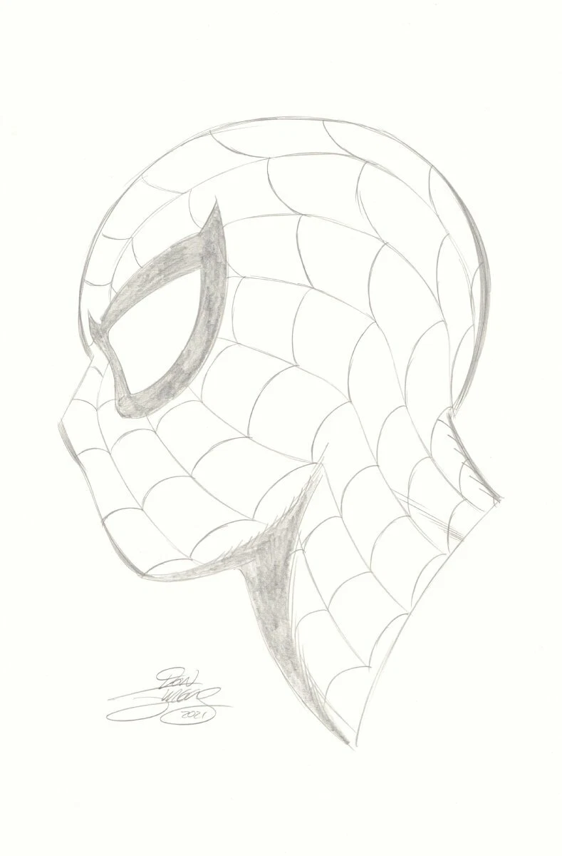 Spiderman pencil drawing online