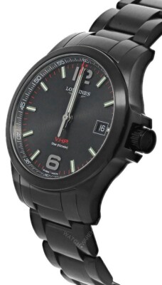 Longines Conquest V.H.P. 41mm Black PVD Men's Watch L3.716.2.56.6