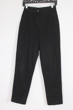 Vtg 90s LL Bean 4 Black High Waist Chino Pants