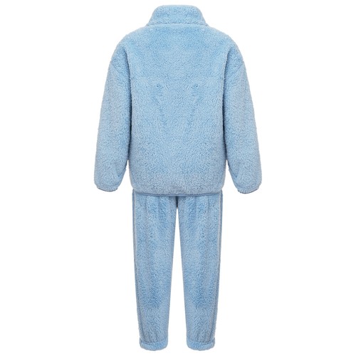 Unisex Kids Outfits Winter Set Long Sleeve Sleepwear Zipper Stand Collar Casual - Picture 35 of 53