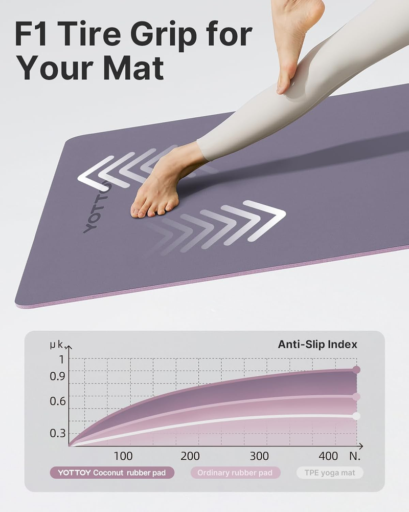 Non-Slip Hot Yoga Mat with Anti-Tear Design and Natural Rubber Material