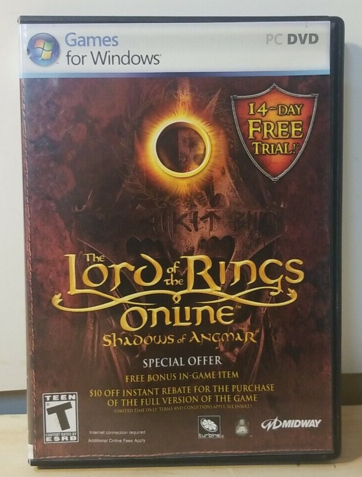 Lord of the Rings Online: Shadows of Angmar (PC, 2007) Windows
