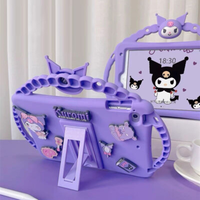 For Apple iPad mini56 Kuromi Handle Silicon Soft Plus Lanyard