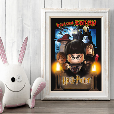 HARRY POTTER Lego Personalised Poster A4 Print Wall Art Fast Delivery ✔