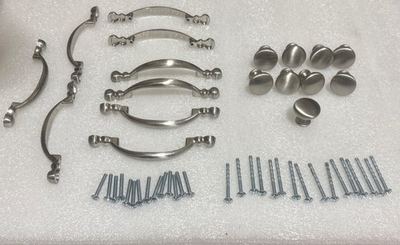 #ad 9 Amerock Anniversary Collection Sterling Nickel Cabinet Drawer Pull Knob Handle $49.00