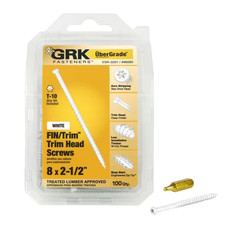#8 X 2-1/2 In. Star Drive Trim-Head White Trim Screw (100-Pack)