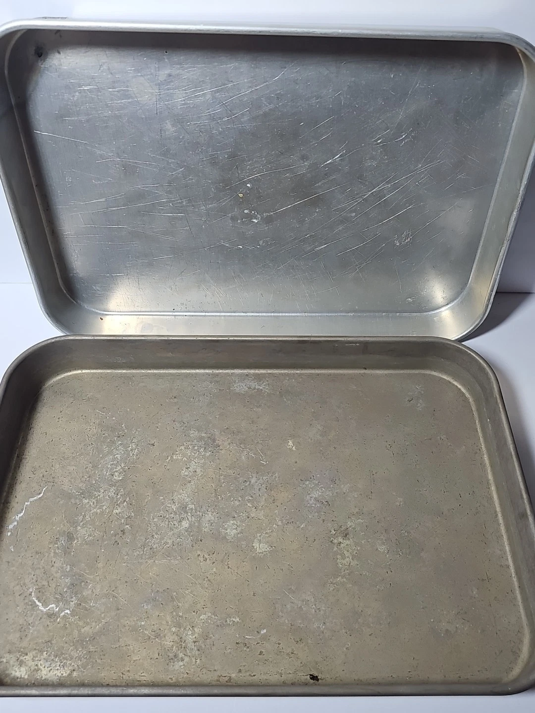 Wear Ever #4455 Aluminum 12"x 18" x 2" Pan Vintage Made in USA Lot Of 2 READ