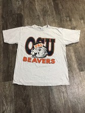 Lot-435-vintage T-shirt Made In USA Oregon Estate Beaver Nice