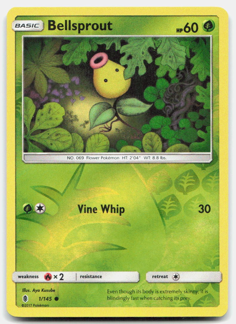 Guardians Rising Bellsprout 1/145 NM Pokemon Reverse Holo Common Tcg Card