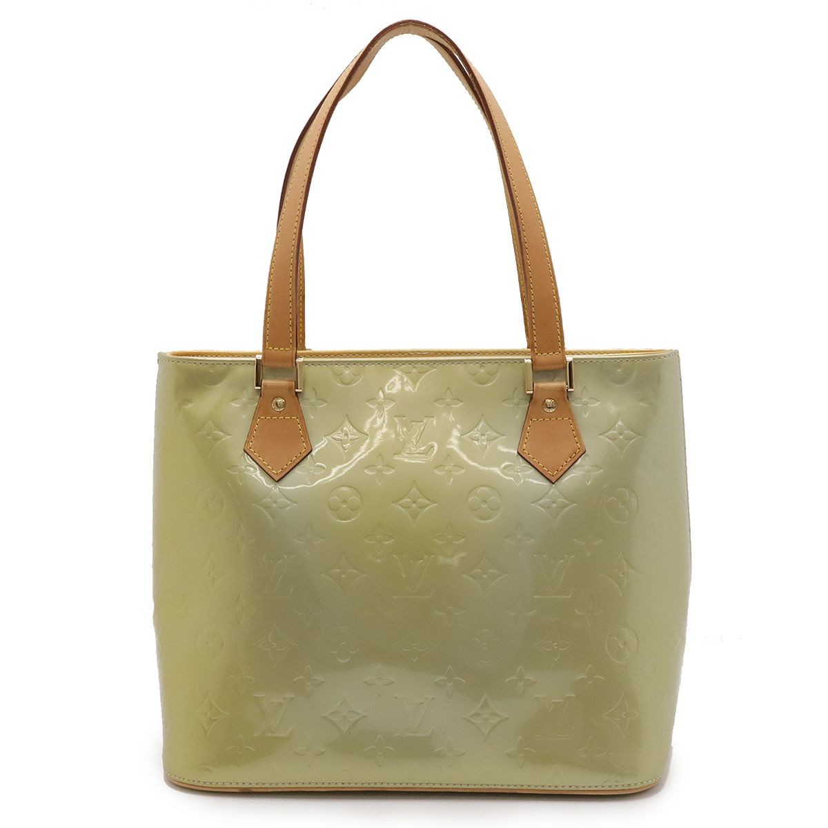 LOUIS VUITTON Vernis Mini Houston Tote in Baby Blue Green M91005