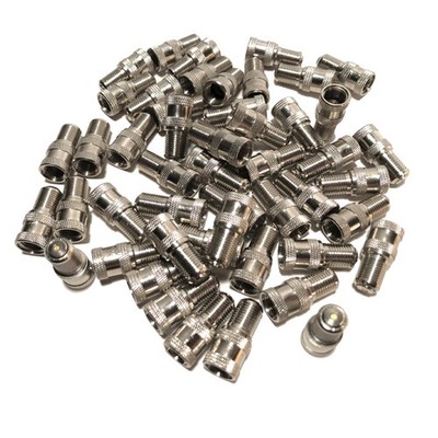KEX Pack of 100 Double Seal Inflate Through Type Valve caps for Truck, RV,Semi's