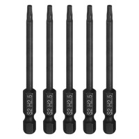 "5X Flach-Sechskant-Bits H2.5 1/4\" 3\" Schwarz FüR 1/4\"-Antrieb"