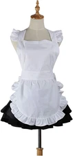 Love Potato Cute White Retro Kitchen Restaurant Women Aprons for Women Girls Wai
