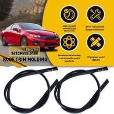New Black Roof Trim Molding Kit For 2012-2015 Honda Civic Sedan 4-door 2pcs