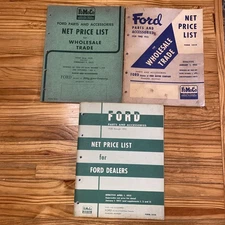Lot (3)FoMoCo 1928-1951 1955 Ford Parts Accessories Net Price List Ford Dealers