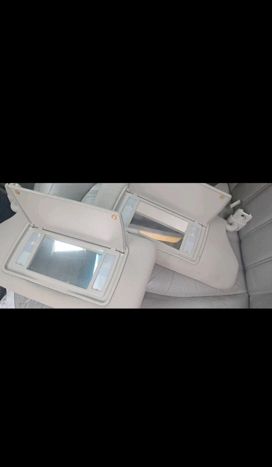 2007-2012 Nissan Altima Driver & Passenger Side Sun Visor Pair Set Tan - Image 4 of 4