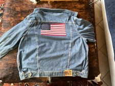 Vintage Polo Jeans Ralph Lauren Flag Embroidered Jean Jacket