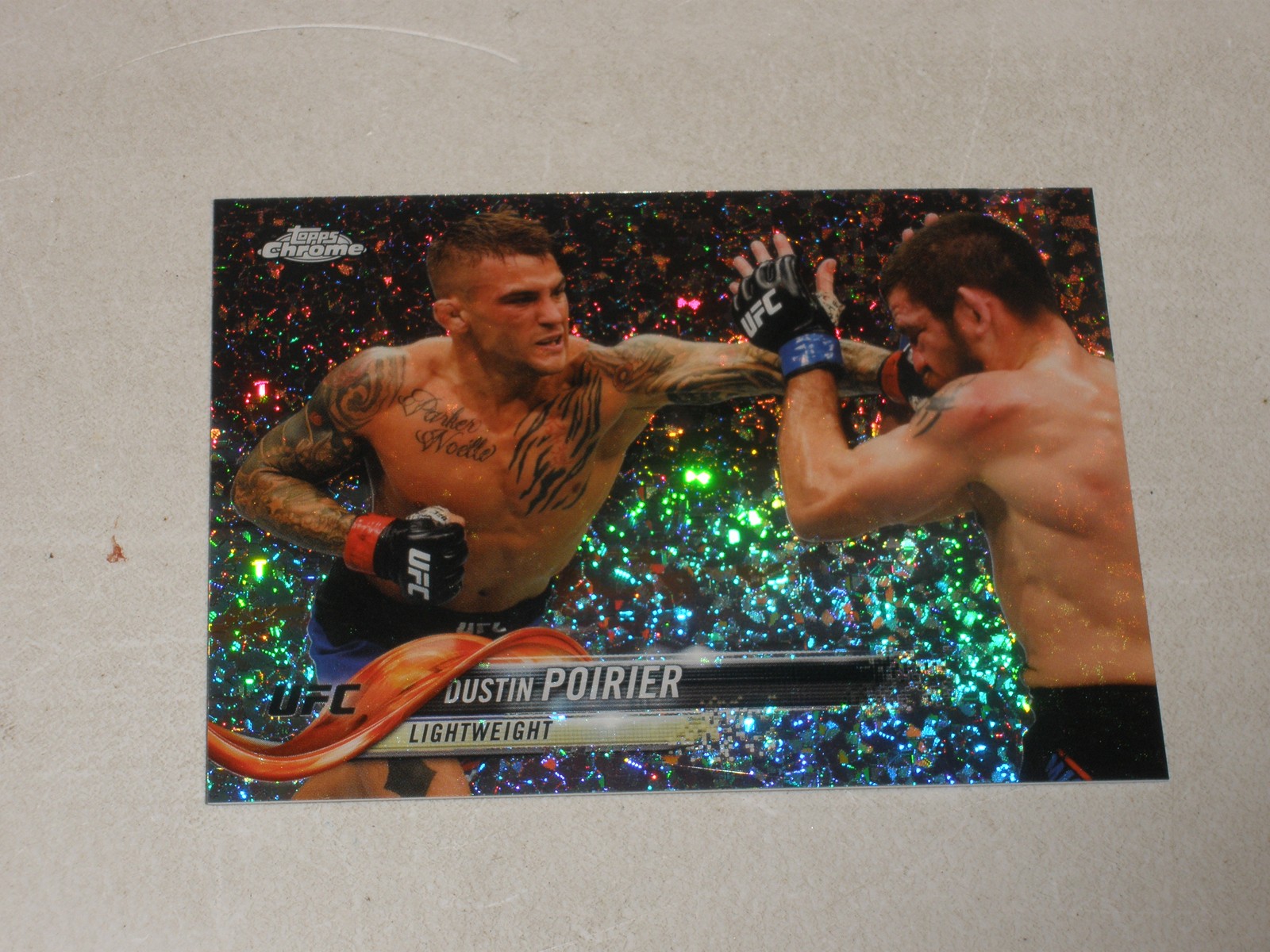 2018 Topps Chrome UFC Mini Diamond Refractor #23 Dustin Poirier