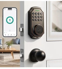 Keyless Entry Door Lock with 2 Door Knobs - App Control & Keypad Deadbolt Sma...