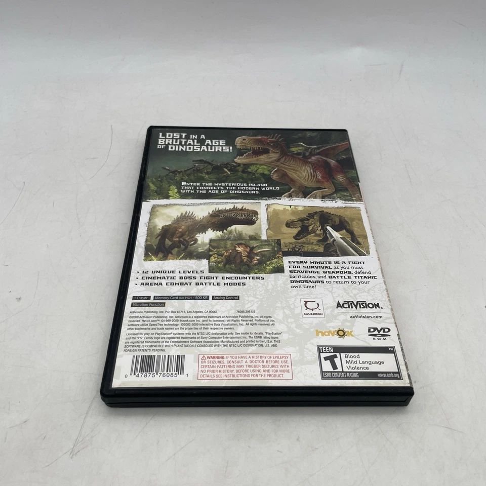 Jurassic: The Hunted (Sony PlayStation 2, 2009) PS2 - Complete CIB - Tested - Image 3 of 4