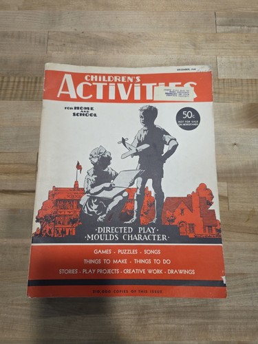 5 VTG Children’s Activities Book 1940 & 1941 WW2 Era Games Puzzles Stories - Picture 2 of 19