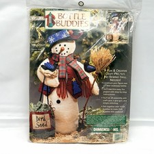 Vintage Dimensions Bottle Buddies Kit Mr. Chill 18097 Snowman Christmas 1996 G1
