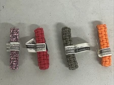 Lot of 4 Paracord 9" Survival Bracelets Black NEW