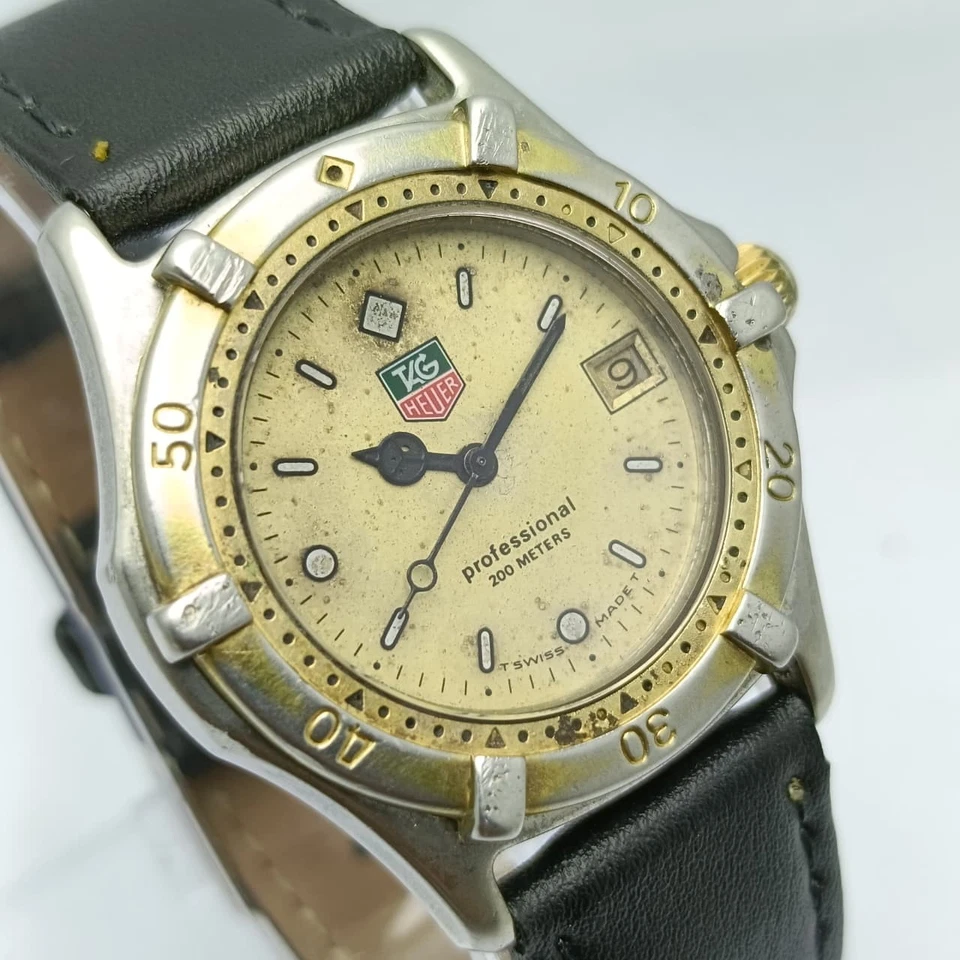 Reloj de cuarzo vintage para hombre Tag Heuer Professional 964.013F-2 Foto 4 de 4