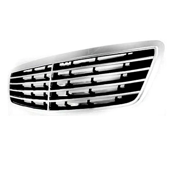 For 00-02 S-Class (w/o Collision Warning Sys) Front Grille Assembly Chrome/Black Foto 3 de 4