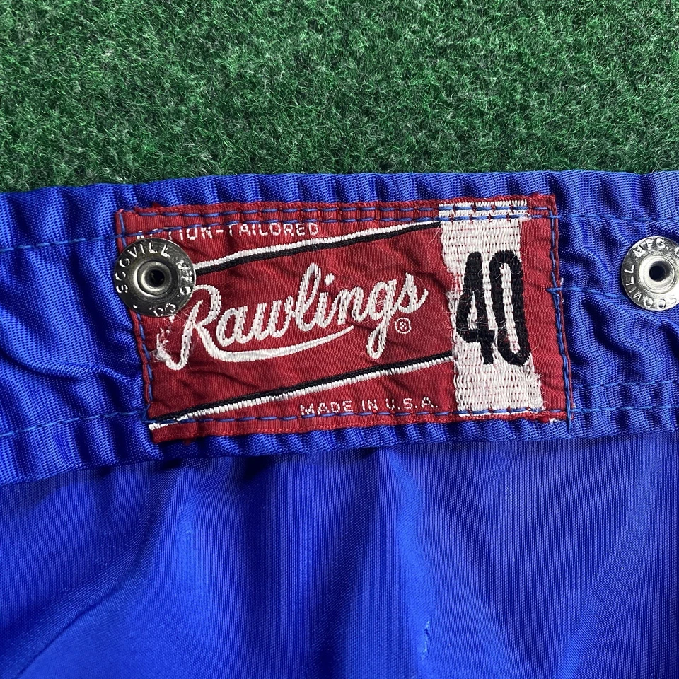 Chaqueta de colección Rawlings Dugout para hombre M 40 azul 50S 60S abrigo lateral de béisbol EE. UU. Foto 4 de 4