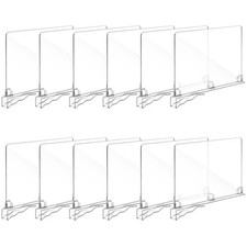 12 PCS Detachable Acrylic Shelf Dividers for Closet Organization Clear Shelf ...
