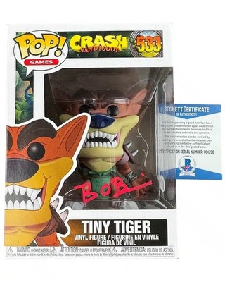 Brendan O'Brien signed Funko Pop Figure Tiny Tiger Crash Bandicoot Beckett
