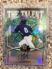 2019 Leaf Valiant - The Talent C.J. Abrams #TT-CJA Green Prismatic /99 (AU, RC)