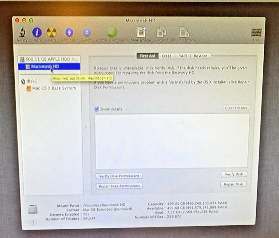 2010 Apple Mac Mini 500GB Mountain Lion OS + Bluetooth Keyboard, Screen & Mouse - Image 4 of 4